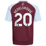 aston villa adidas home shirt 2024-25 – kids with nedeljković 20 printing Collection | Aston Villa Jerseys for True Fans