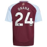 aston villa adidas home shirt 2024-25 – kids with onana 24 printing Collection | Aston Villa Jerseys for True Fans