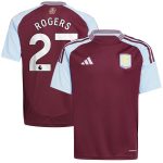 aston villa adidas home shirt 2024-25 – kids with rogers 27 printing Collection | Aston Villa Jerseys for True Fans