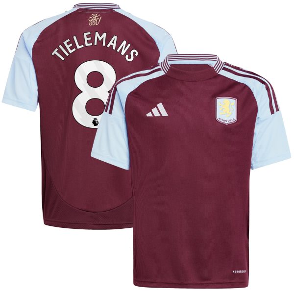 aston villa adidas home shirt 2024-25 – kids with tielemans 8 printing Collection | Aston Villa Jerseys for True Fans