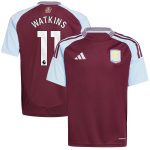 aston villa adidas home shirt 2024-25 – kids with watkins 11 printing Collection | Aston Villa Jerseys for True Fans