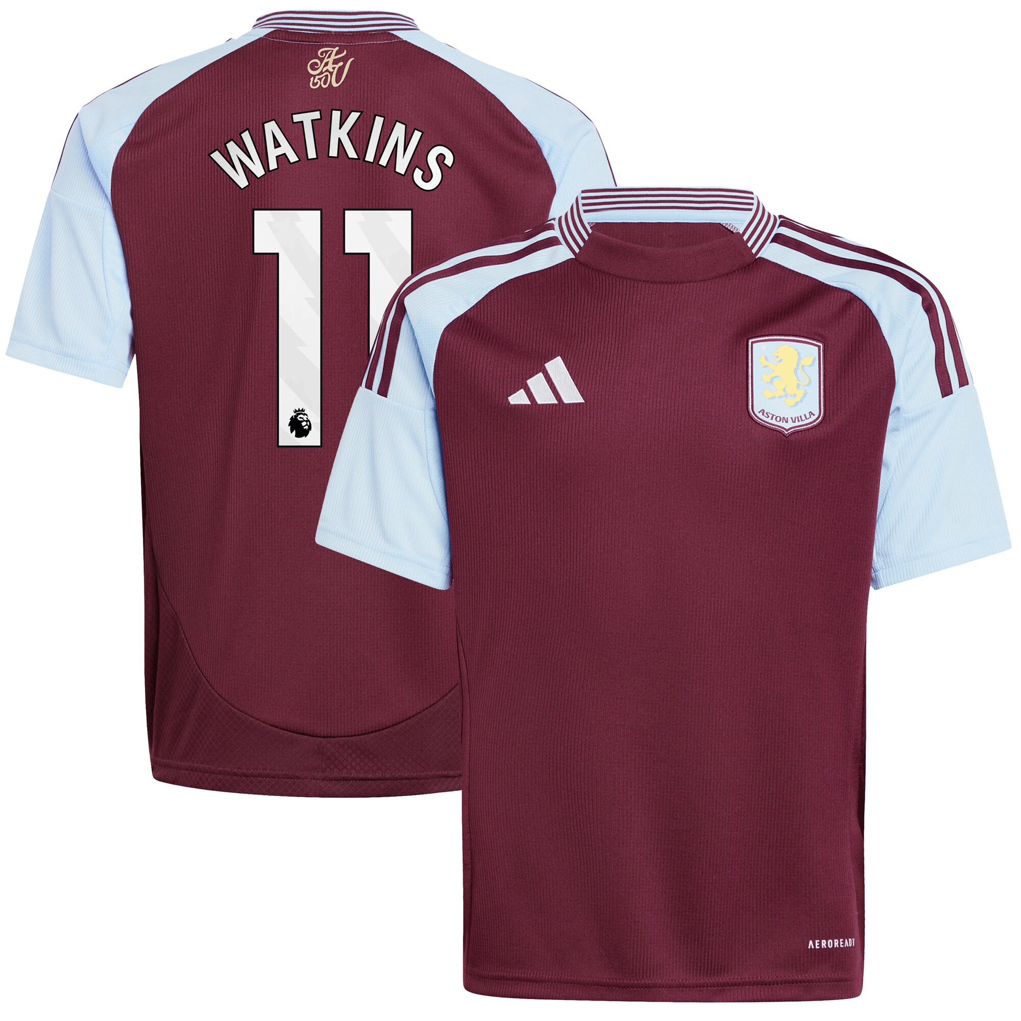 aston villa adidas home shirt 2024-25 – kids with watkins 11 printing Collection | Aston Villa Jerseys for True Fans
