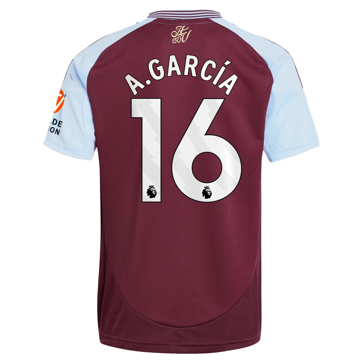 aston villa adidas home shirt 2024-25 with a.garcía 16 printing Collection | Aston Villa Jerseys for True Fans