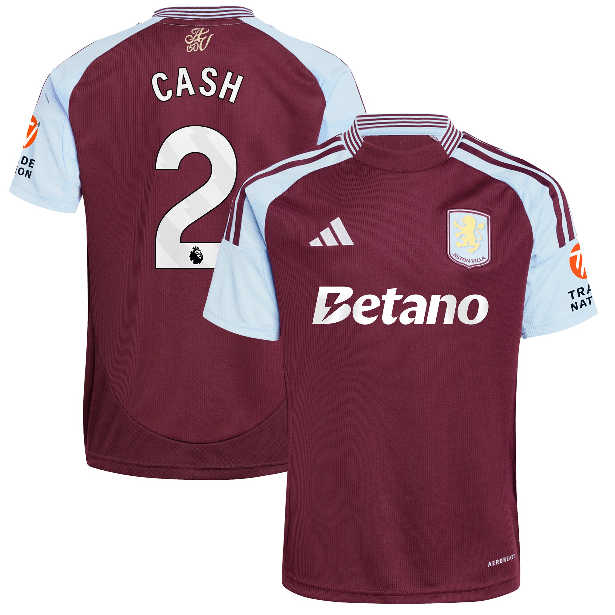 aston villa adidas home shirt 2024-25 with cash 2 printing Collection | Aston Villa Jerseys for True Fans
