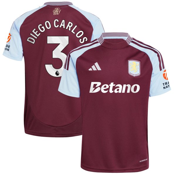 aston villa adidas home shirt 2024-25 with diego carlos 3 printing Collection | Aston Villa Jerseys for True Fans