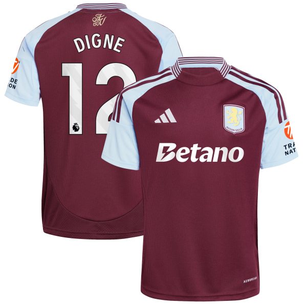 aston villa adidas home shirt 2024-25 with digne 12 printing Collection | Aston Villa Jerseys for True Fans