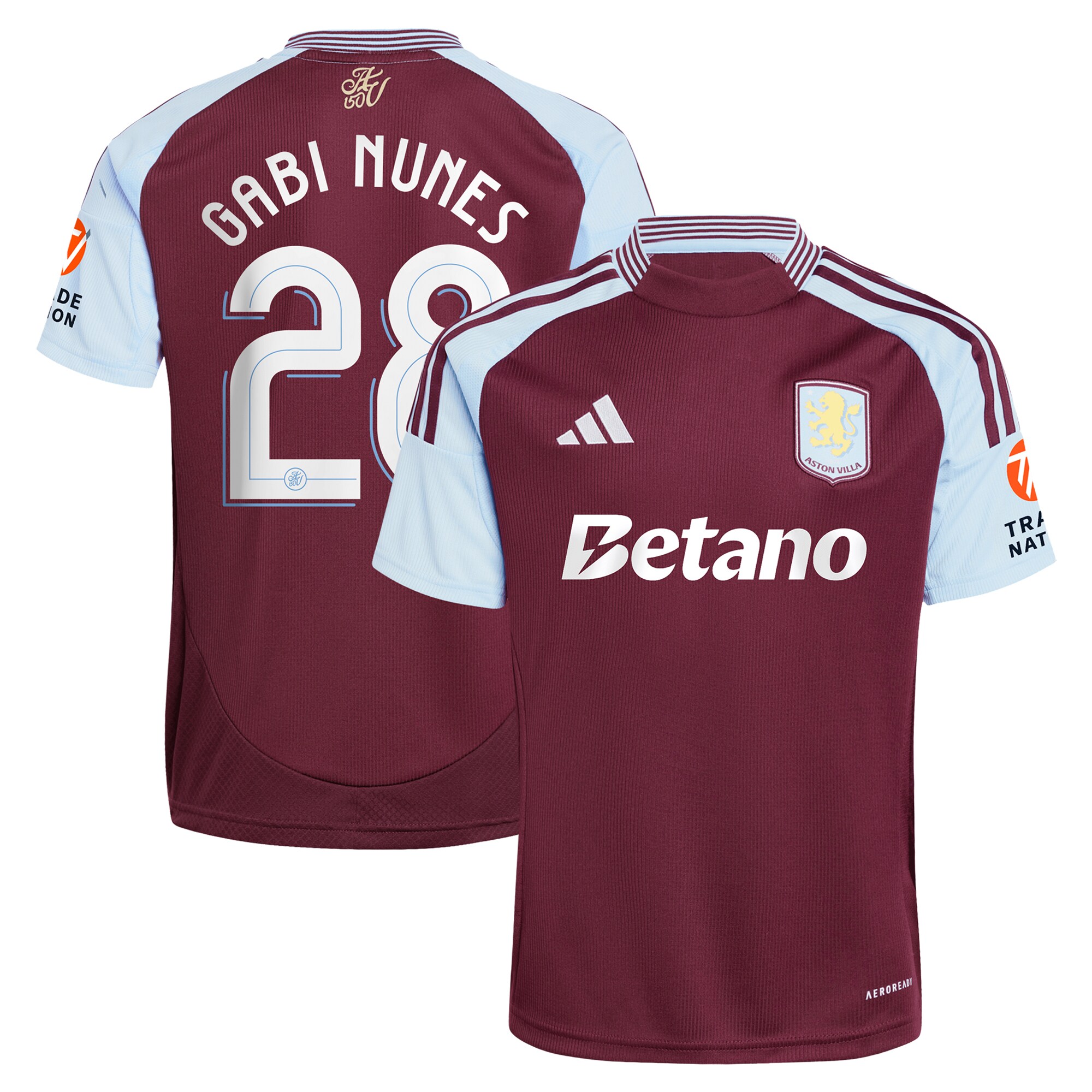 aston villa adidas home shirt 2024-25 with gabi nunes 28 cup printing Collection | Aston Villa Jerseys for True Fans