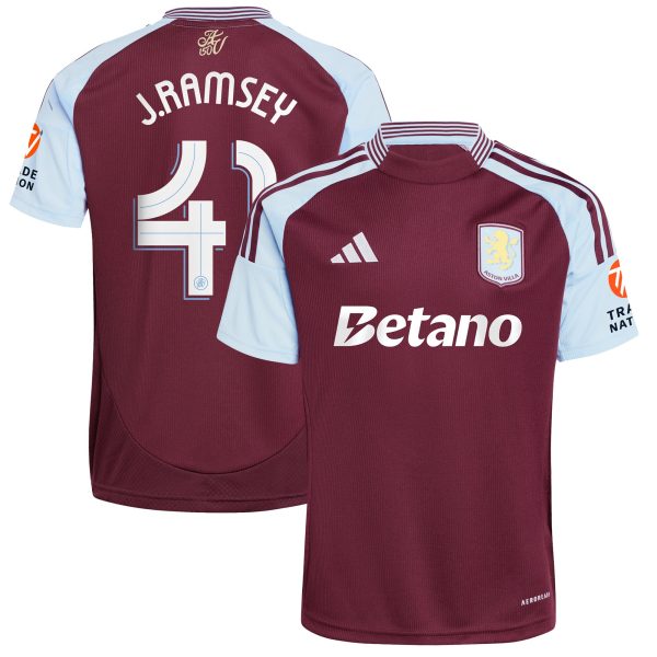 aston villa adidas home shirt 2024-25 with j. ramsey 41 cup printing Collection | Aston Villa Jerseys for True Fans