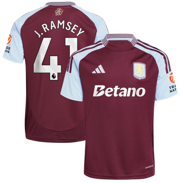 aston villa adidas home shirt 2024-25 with j. ramsey 41 printing Collection | Aston Villa Jerseys for True Fans