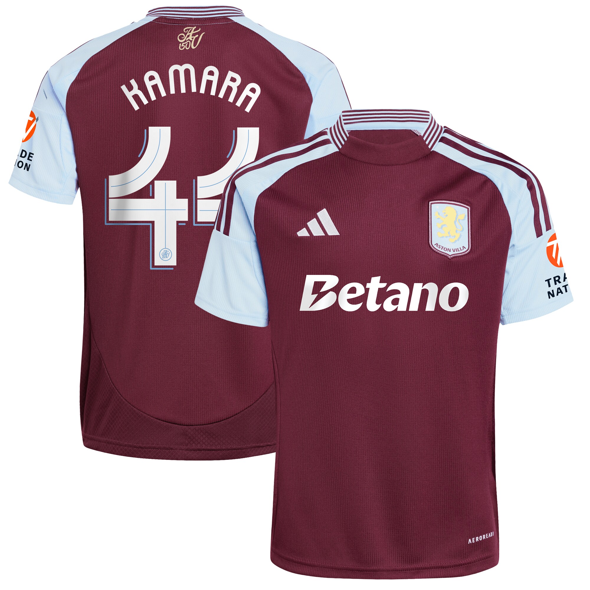 aston villa adidas home shirt 2024-25 with kamara 44 cup printing Collection | Aston Villa Jerseys for True Fans