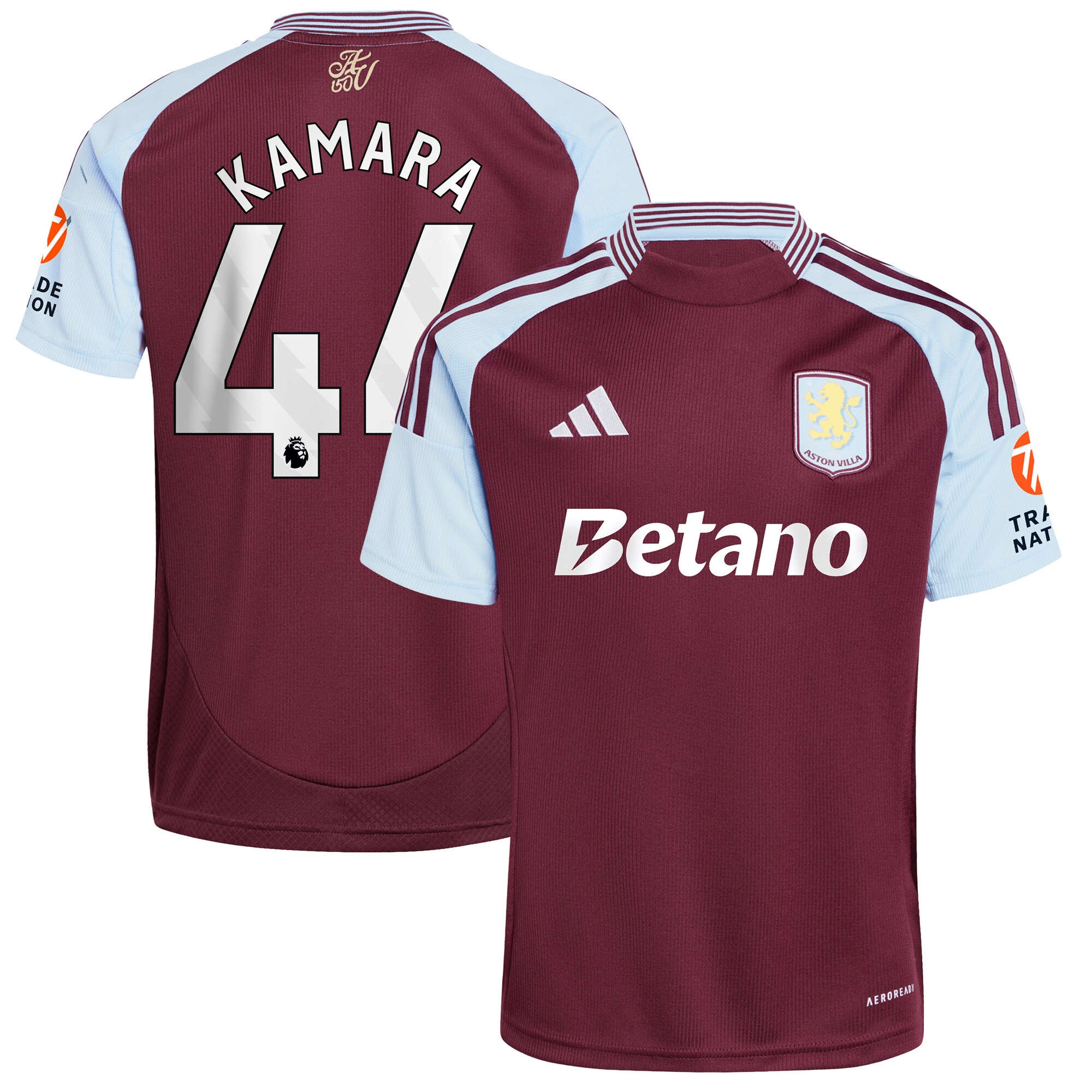 aston villa adidas home shirt 2024-25 with kamara 44 printing Collection | Aston Villa Jerseys for True Fans