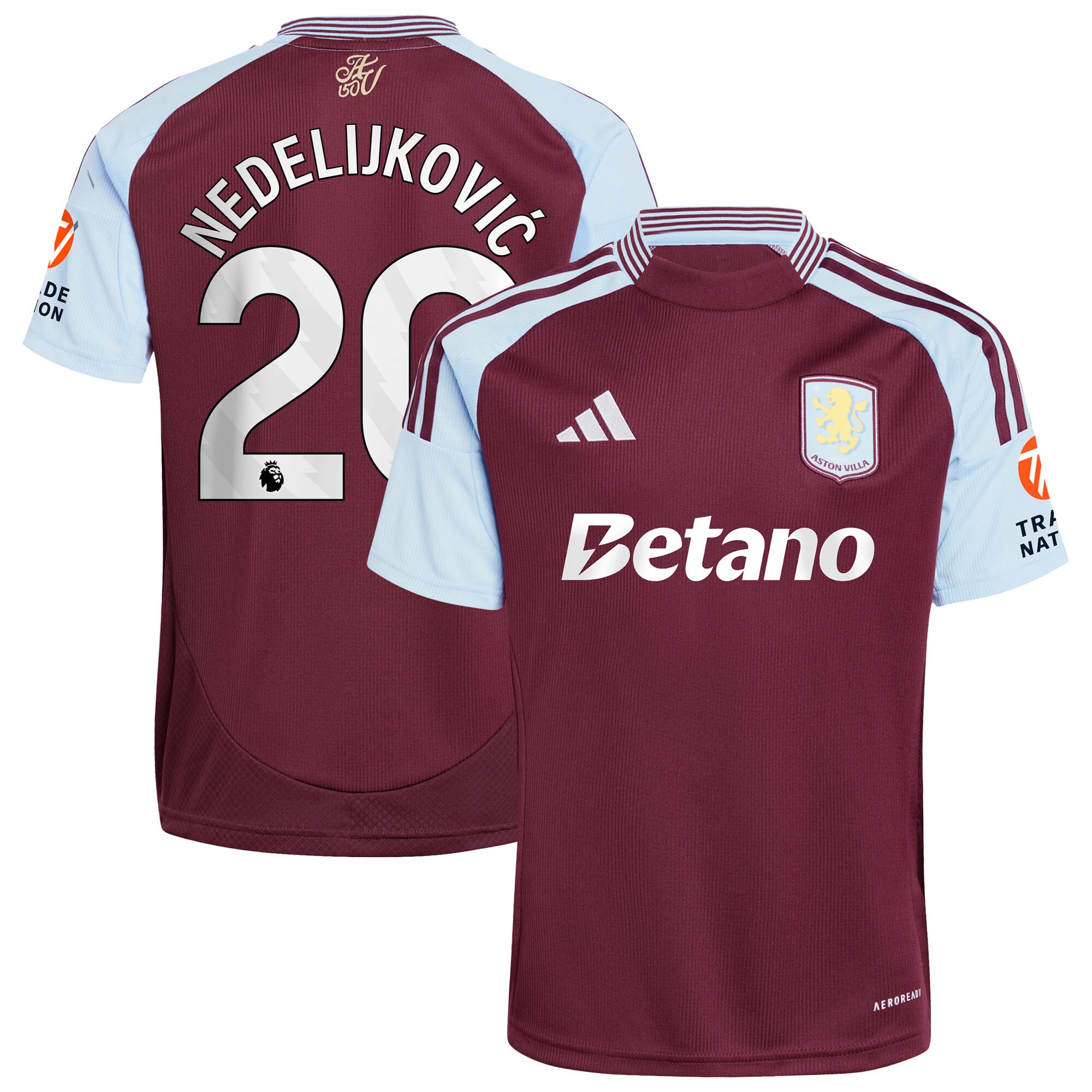 aston villa adidas home shirt 2024-25 with nedeljković 20 printing Collection | Aston Villa Jerseys for True Fans