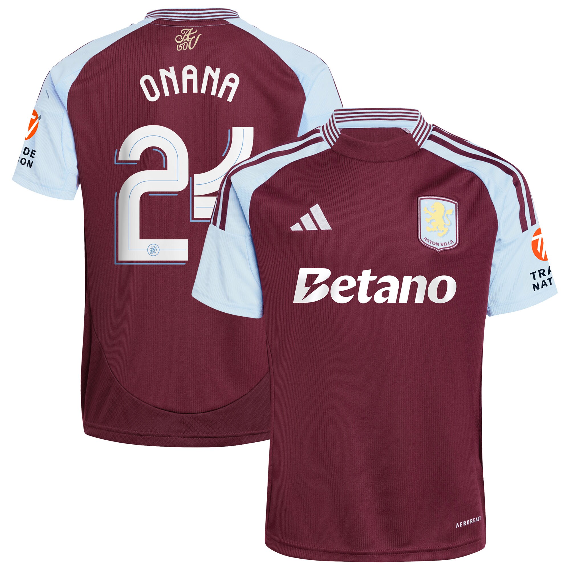 aston villa adidas home shirt 2024-25 with onana 24 cup printing Collection | Aston Villa Jerseys for True Fans