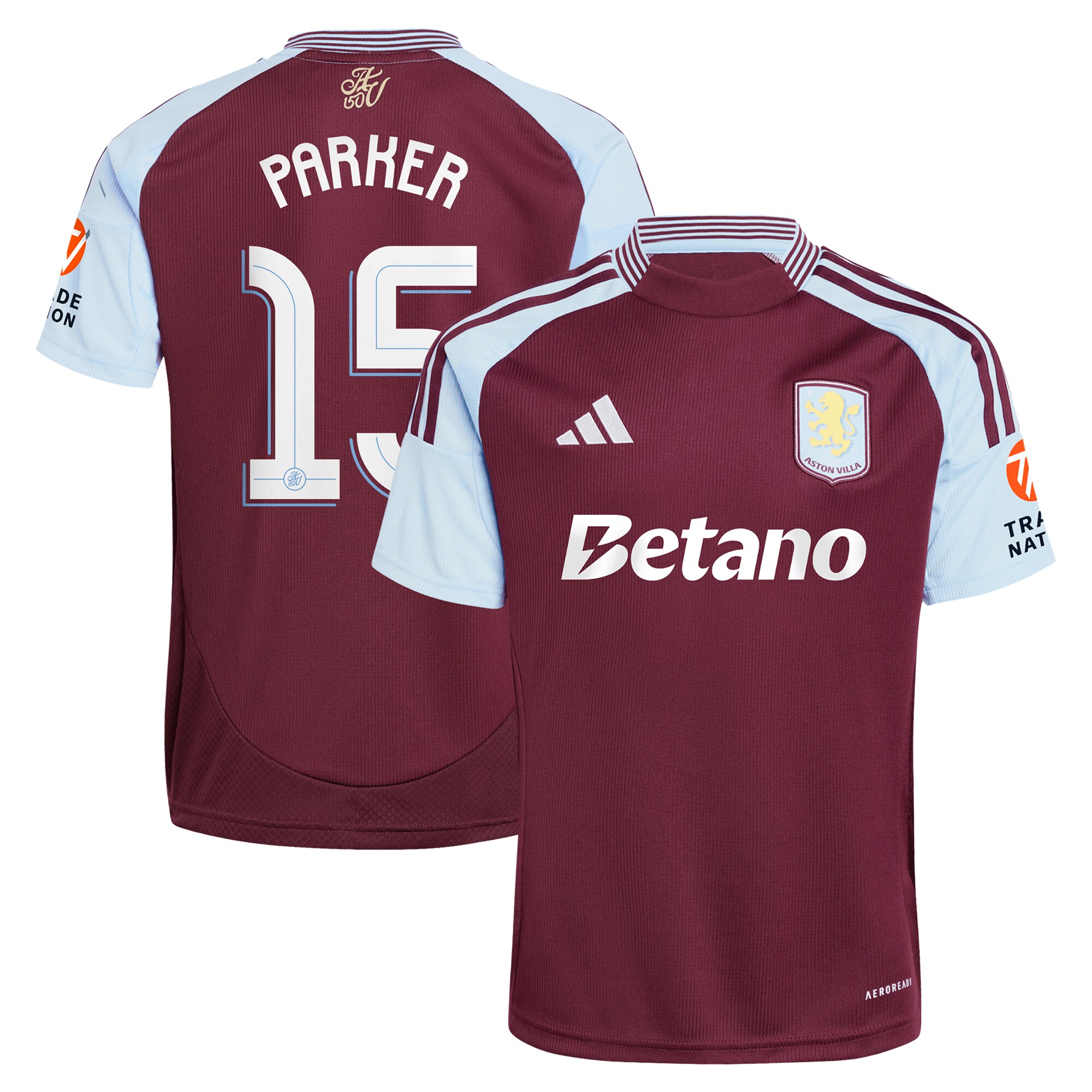 aston villa adidas home shirt 2024-25 with parker 15 cup printing Collection | Aston Villa Jerseys for True Fans