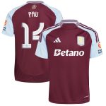 aston villa adidas home shirt 2024-25 with pau 14 cup printing Collection | Aston Villa Jerseys for True Fans