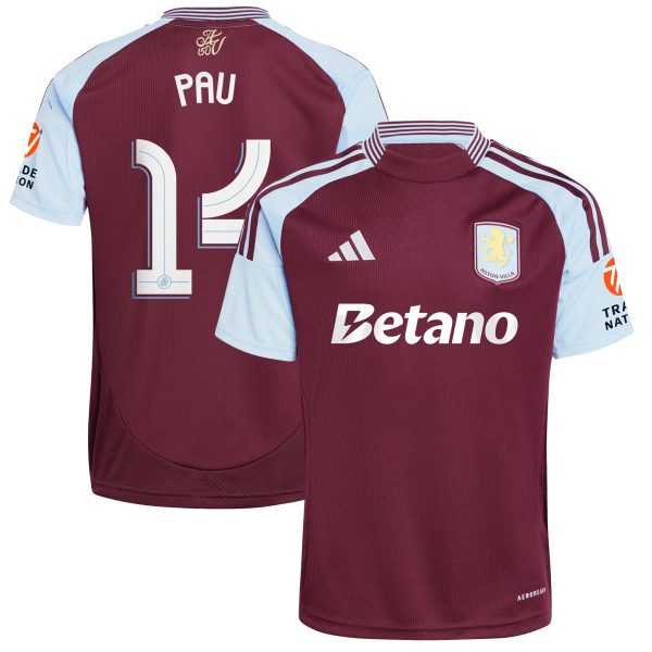 aston villa adidas home shirt 2024-25 with pau 14 cup printing Collection | Aston Villa Jerseys for True Fans