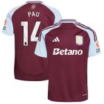 aston villa adidas home shirt 2024-25 with pau 14 printing Collection | Aston Villa Jerseys for True Fans