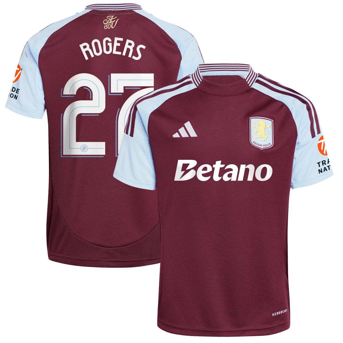 aston villa adidas home shirt 2024-25 with rogers 27 cup printing Collection | Aston Villa Jerseys for True Fans