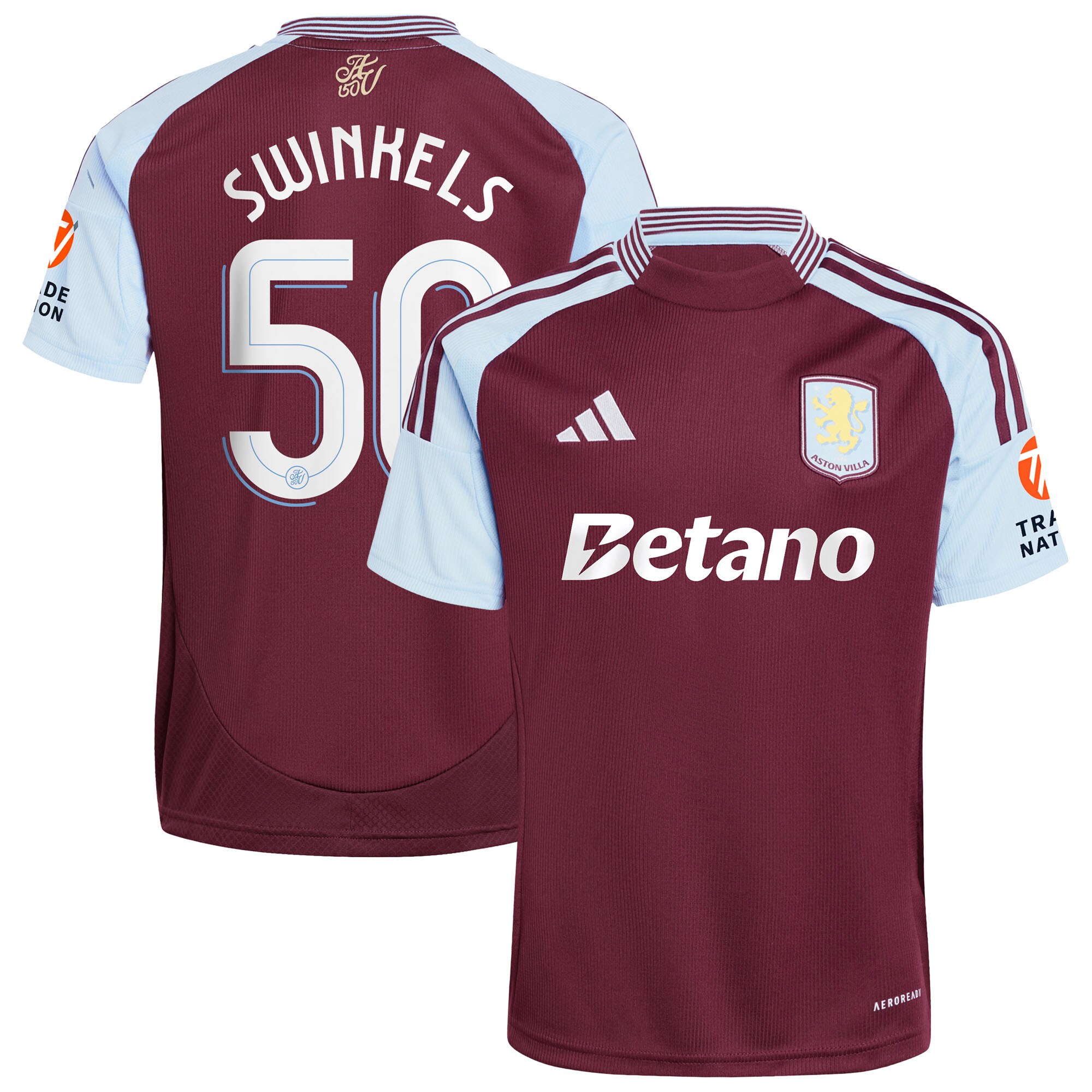 aston villa adidas home shirt 2024-25 with swinkels 50 cup printing Collection | Aston Villa Jerseys for True Fans