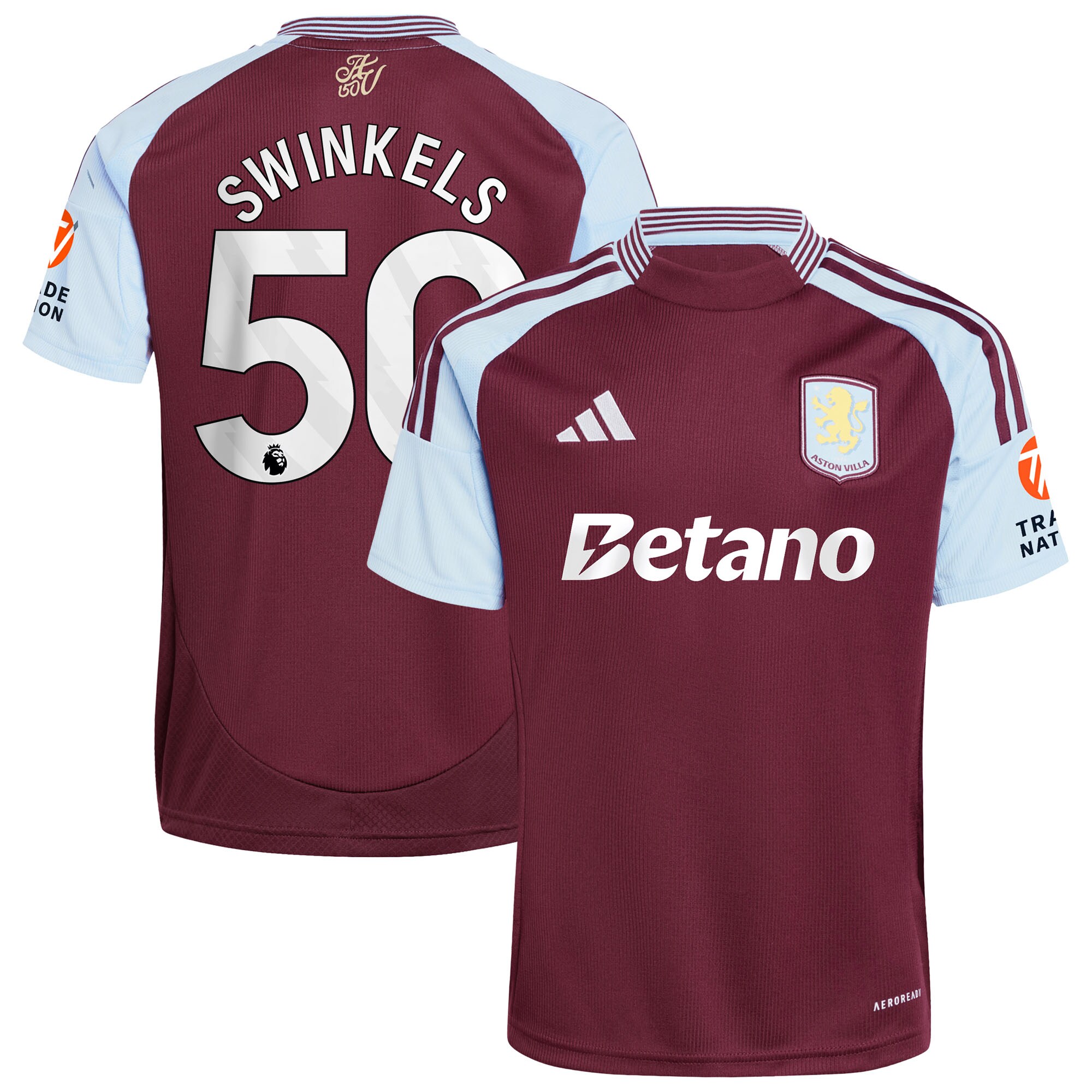 aston villa adidas home shirt 2024-25 with swinkels 50 printing Collection | Aston Villa Jerseys for True Fans