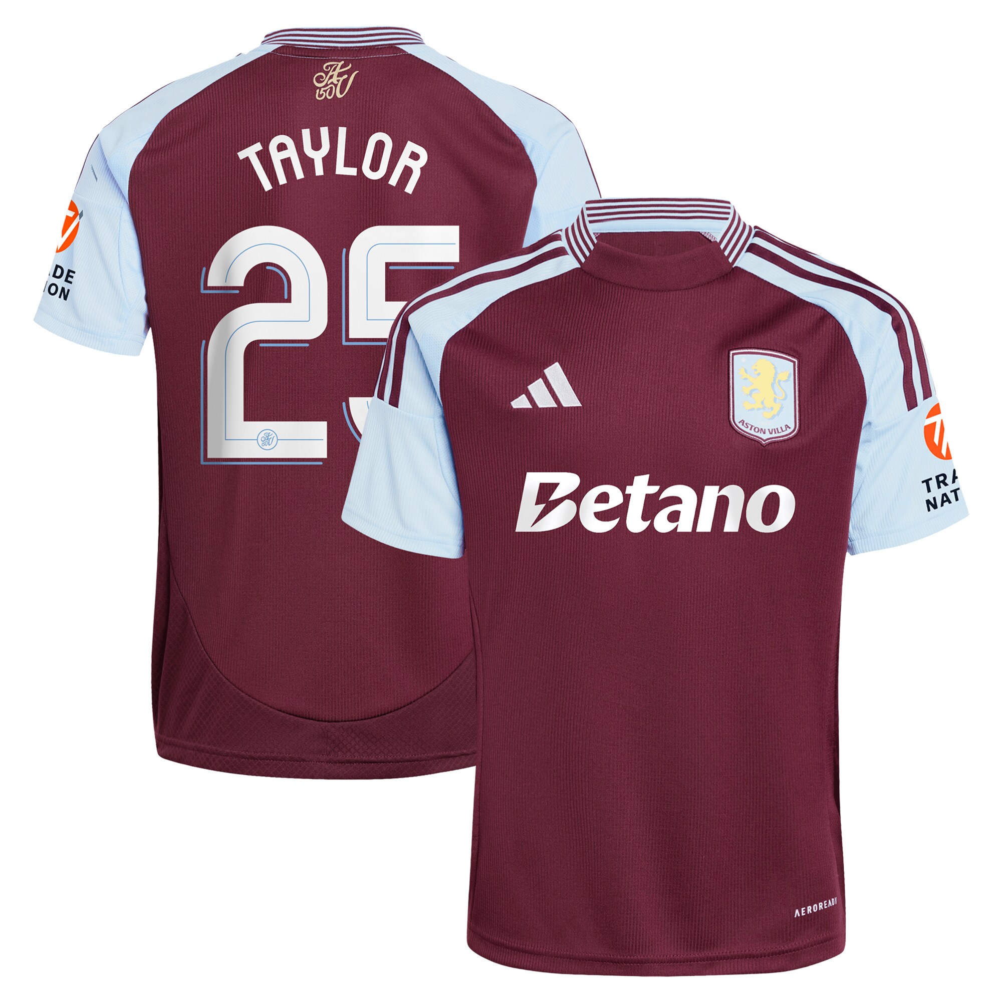 aston villa adidas home shirt 2024-25 with taylor 25 cup printing Collection | Aston Villa Jerseys for True Fans