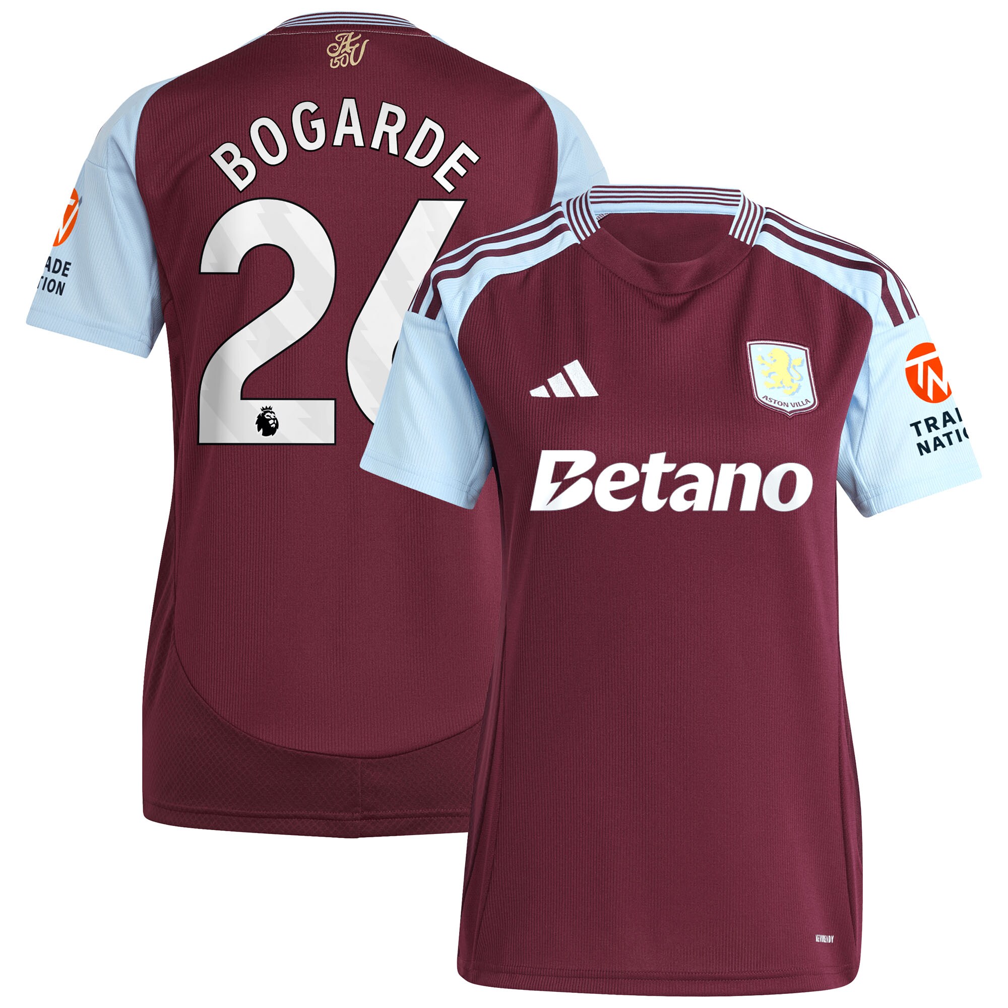 aston villa adidas home shirt 2024-25 – womens with bogarde 26 printing Collection | Aston Villa Jerseys for True Fans