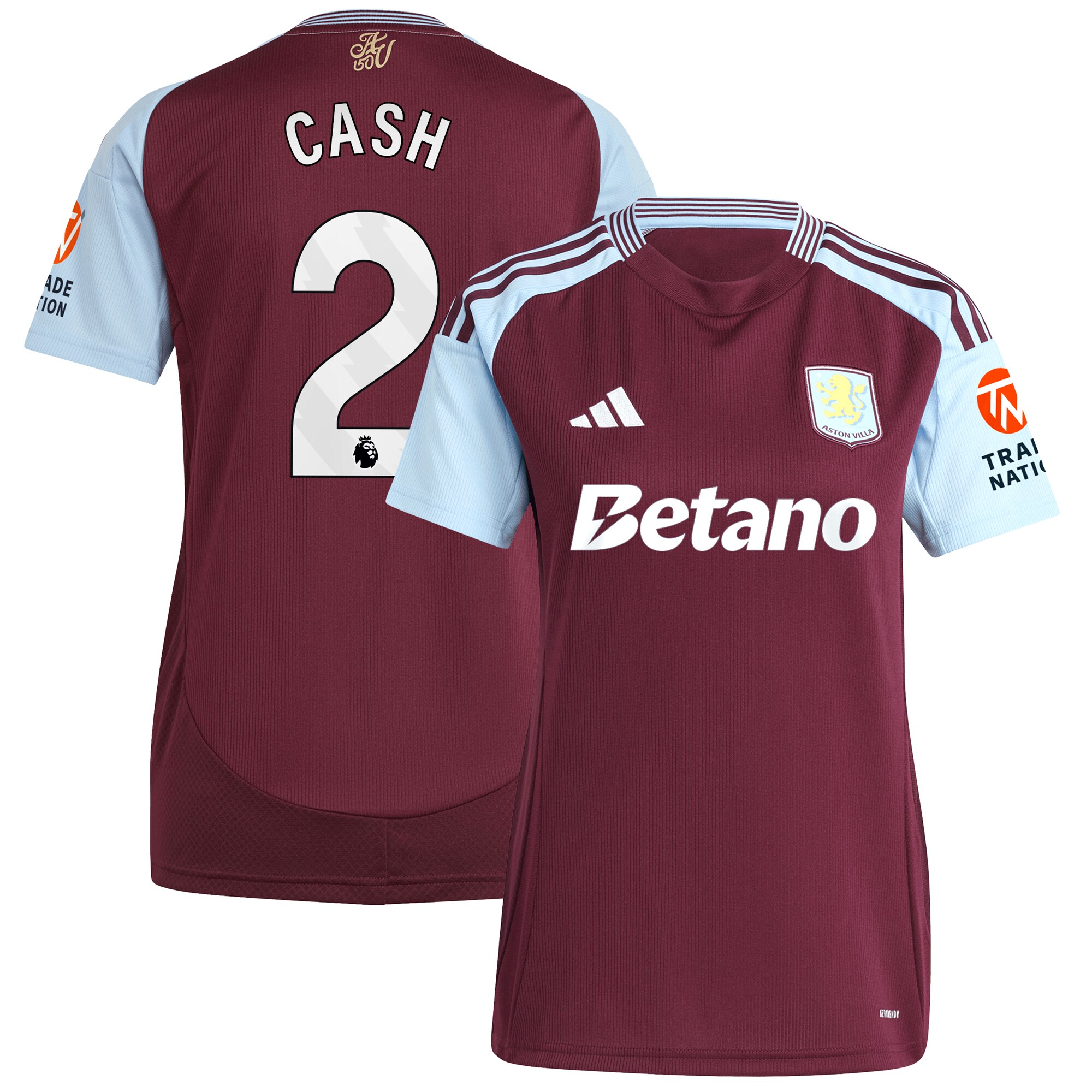 aston villa adidas home shirt 2024-25 – womens with cash 2 printing Collection | Aston Villa Jerseys for True Fans