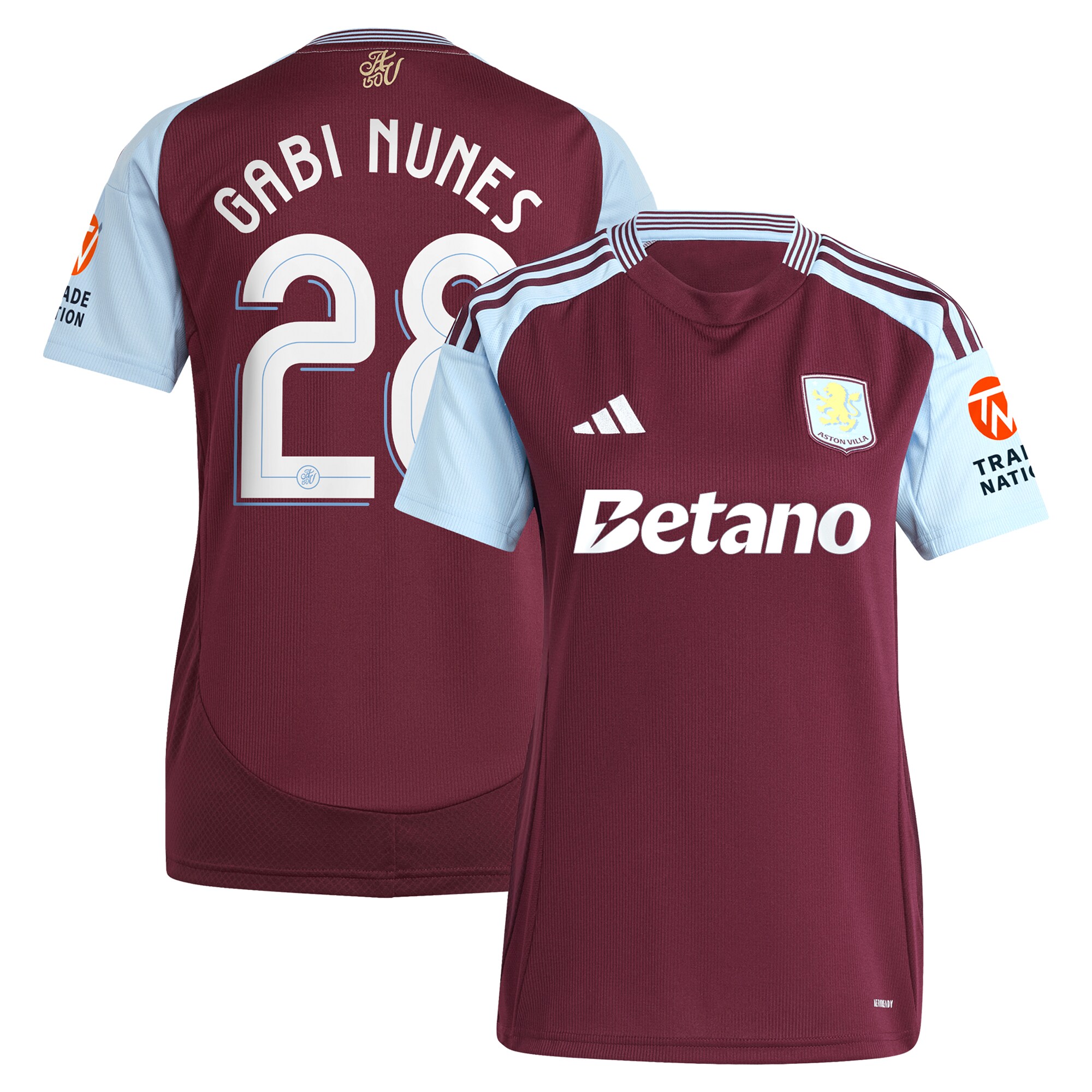 aston villa adidas home shirt 2024-25 – womens with gabi nunes 28 cup printing Collection | Aston Villa Jerseys for True Fans