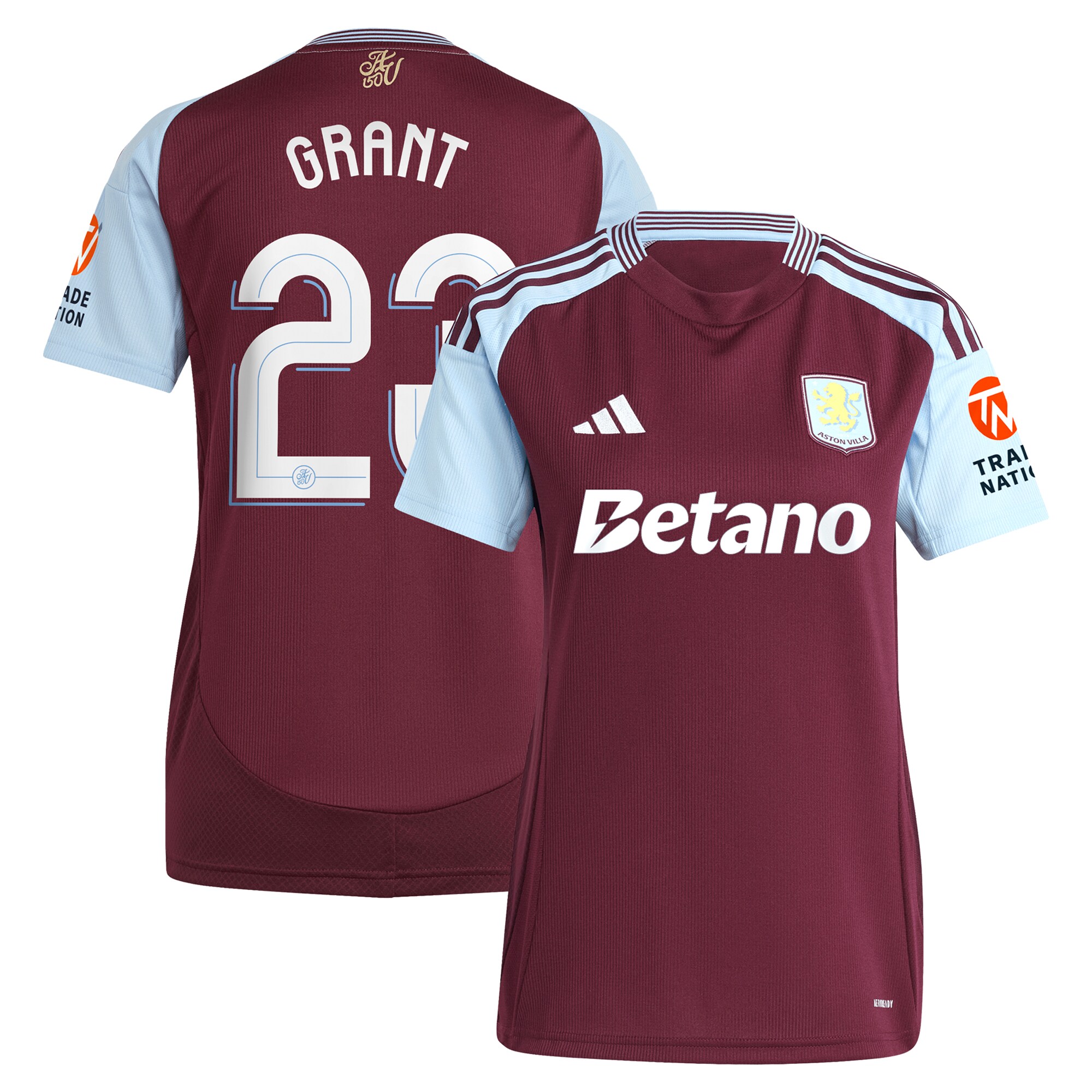 aston villa adidas home shirt 2024-25 – womens with grant 23 cup printing Collection | Aston Villa Jerseys for True Fans