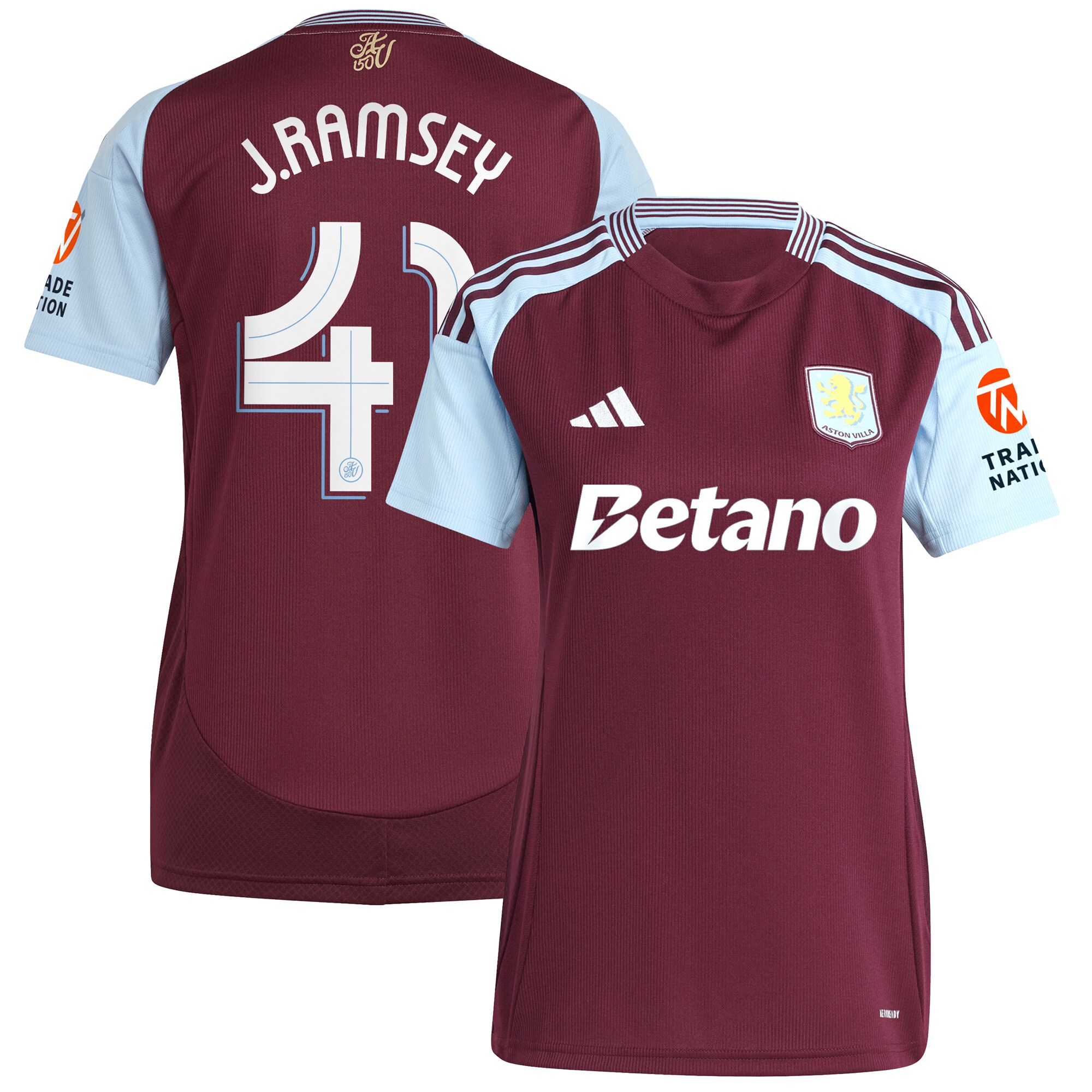 aston villa adidas home shirt 2024-25 – womens with j. ramsey 41 cup printing Collection | Aston Villa Jerseys for True Fans
