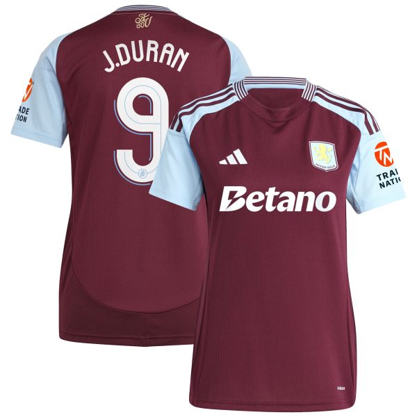 aston villa adidas home shirt 2024-25 – womens with j.duran 9 cup printing Collection | Aston Villa Jerseys for True Fans