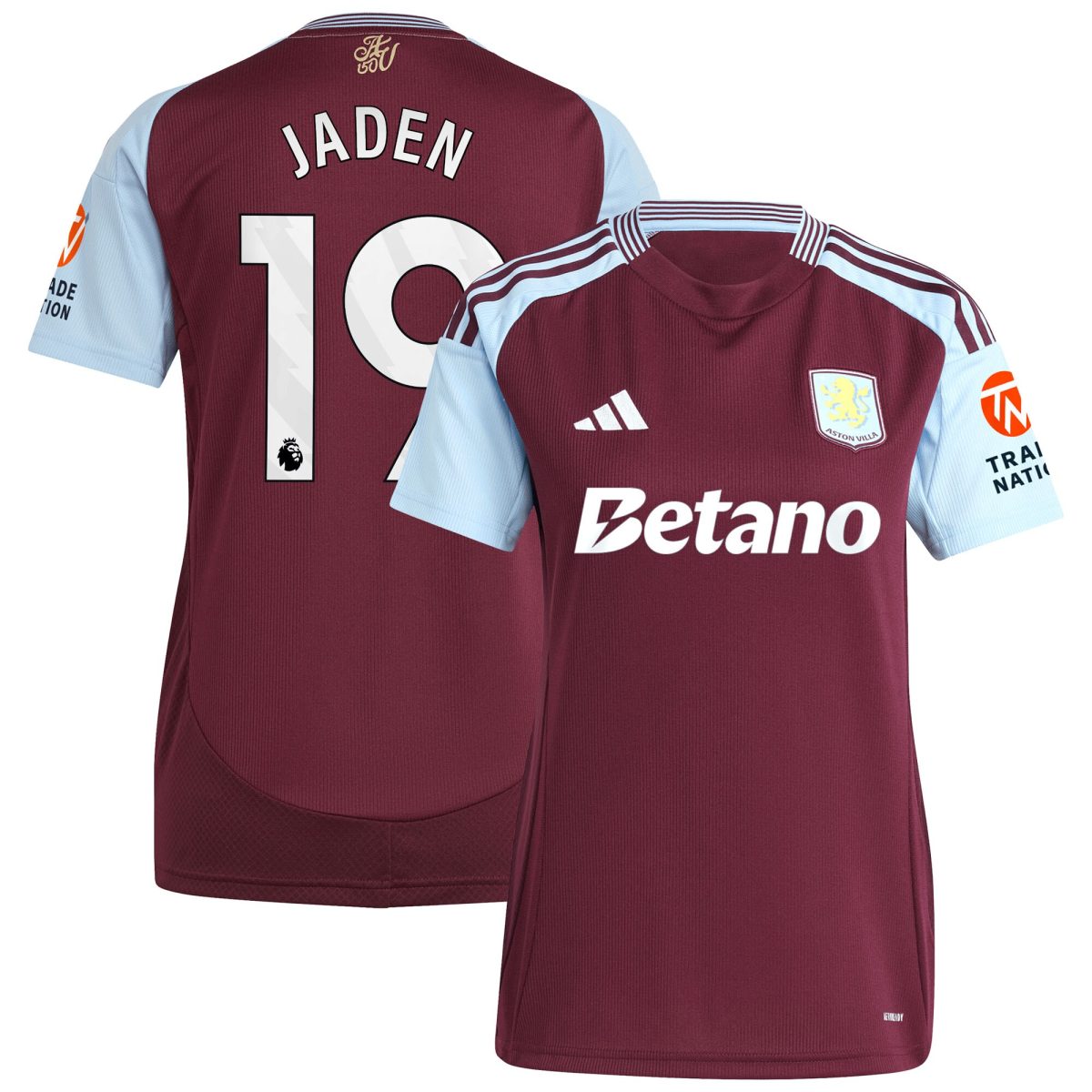 aston villa adidas home shirt 2024-25 – womens with jaden 19 printing Collection | Aston Villa Jerseys for True Fans