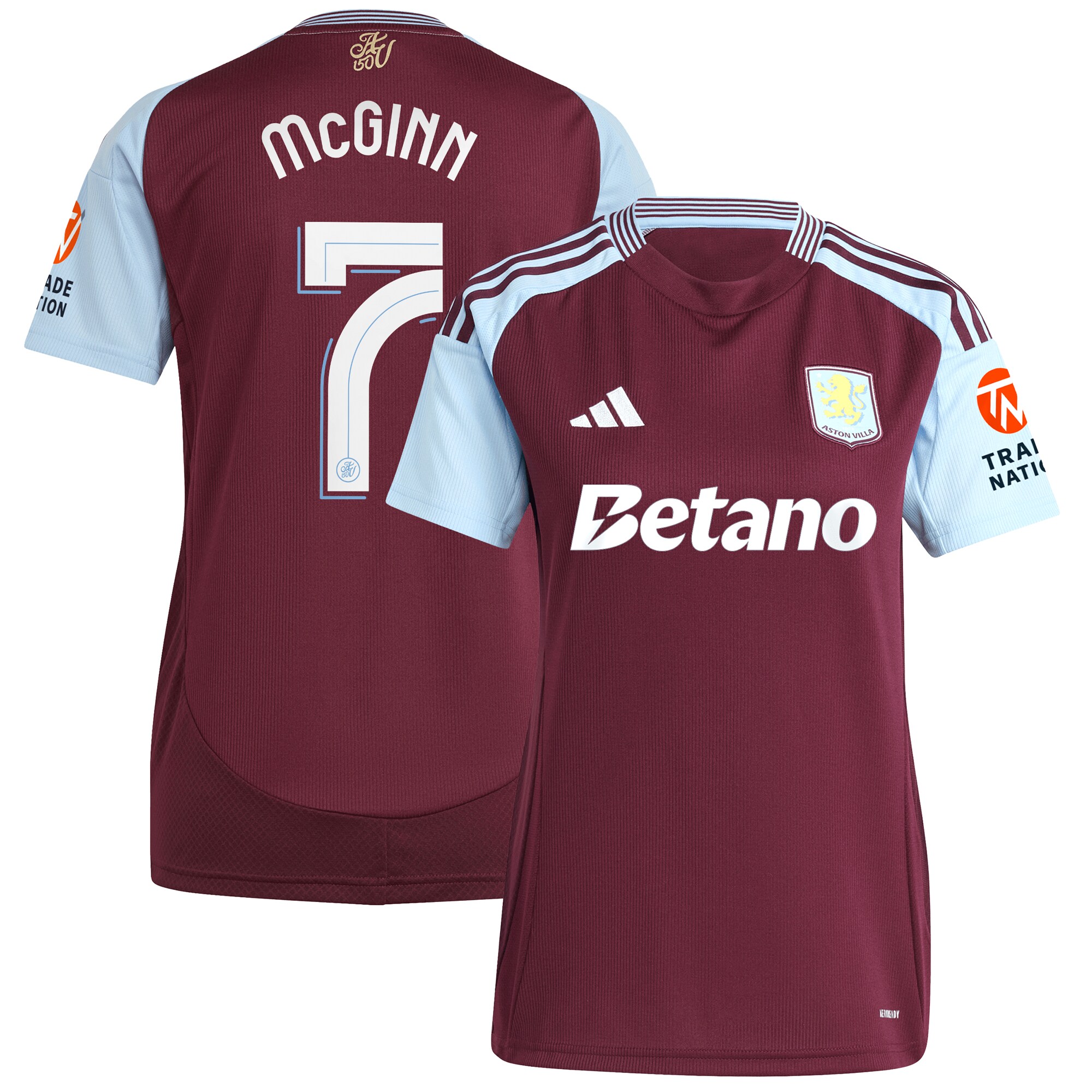 aston villa adidas home shirt 2024-25 – womens with mcginn 7 cup printing Collection | Aston Villa Jerseys for True Fans