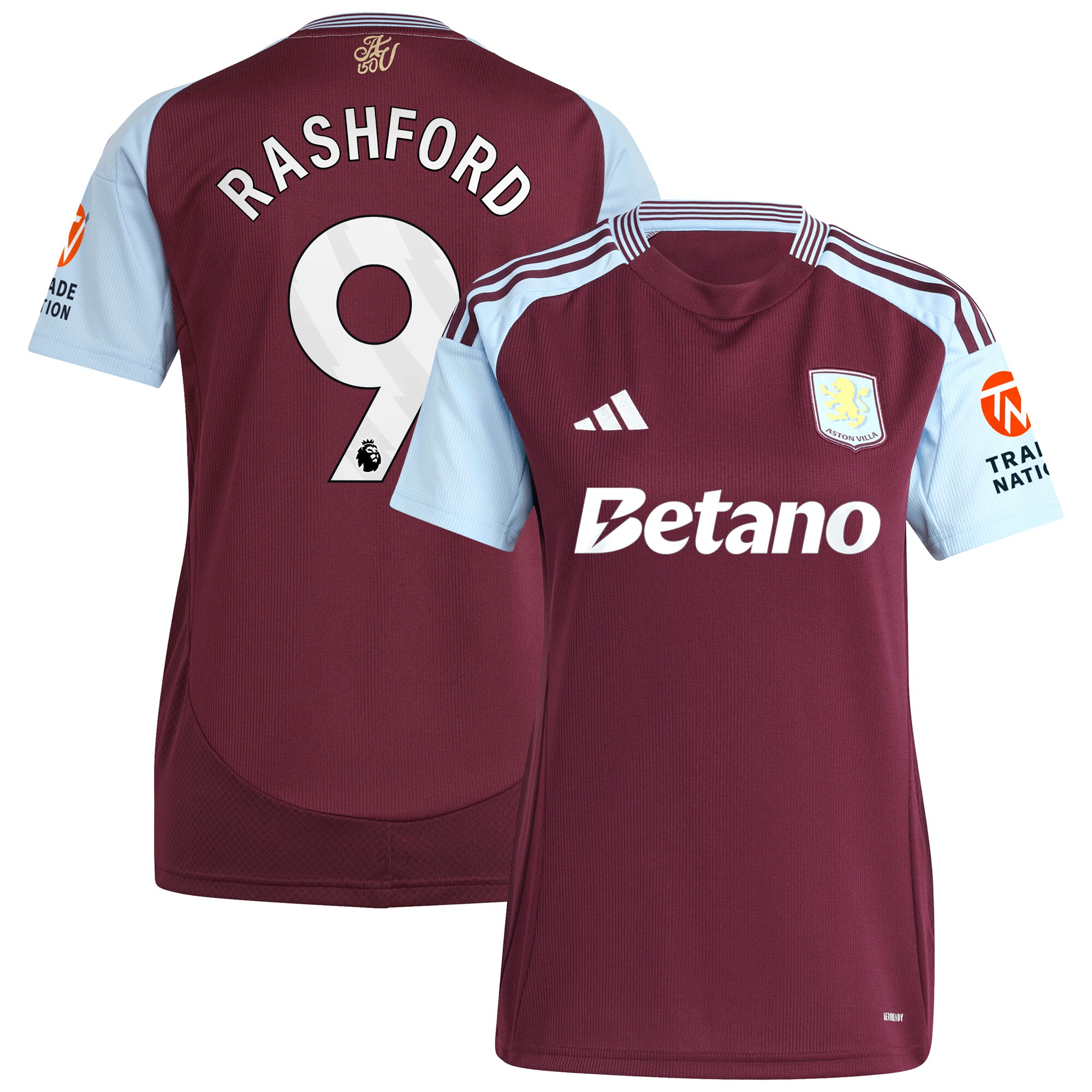 aston villa adidas home shirt 2024-25 – womens with rashford 9 printing Collection | Aston Villa Jerseys for True Fans