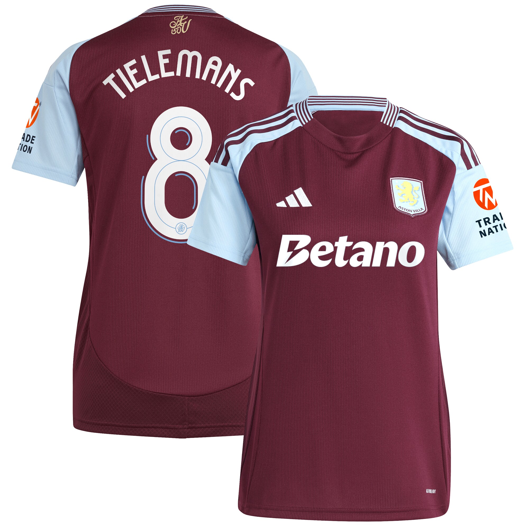 aston villa adidas home shirt 2024-25 – womens with tielemans 8 cup printing Collection | Aston Villa Jerseys for True Fans