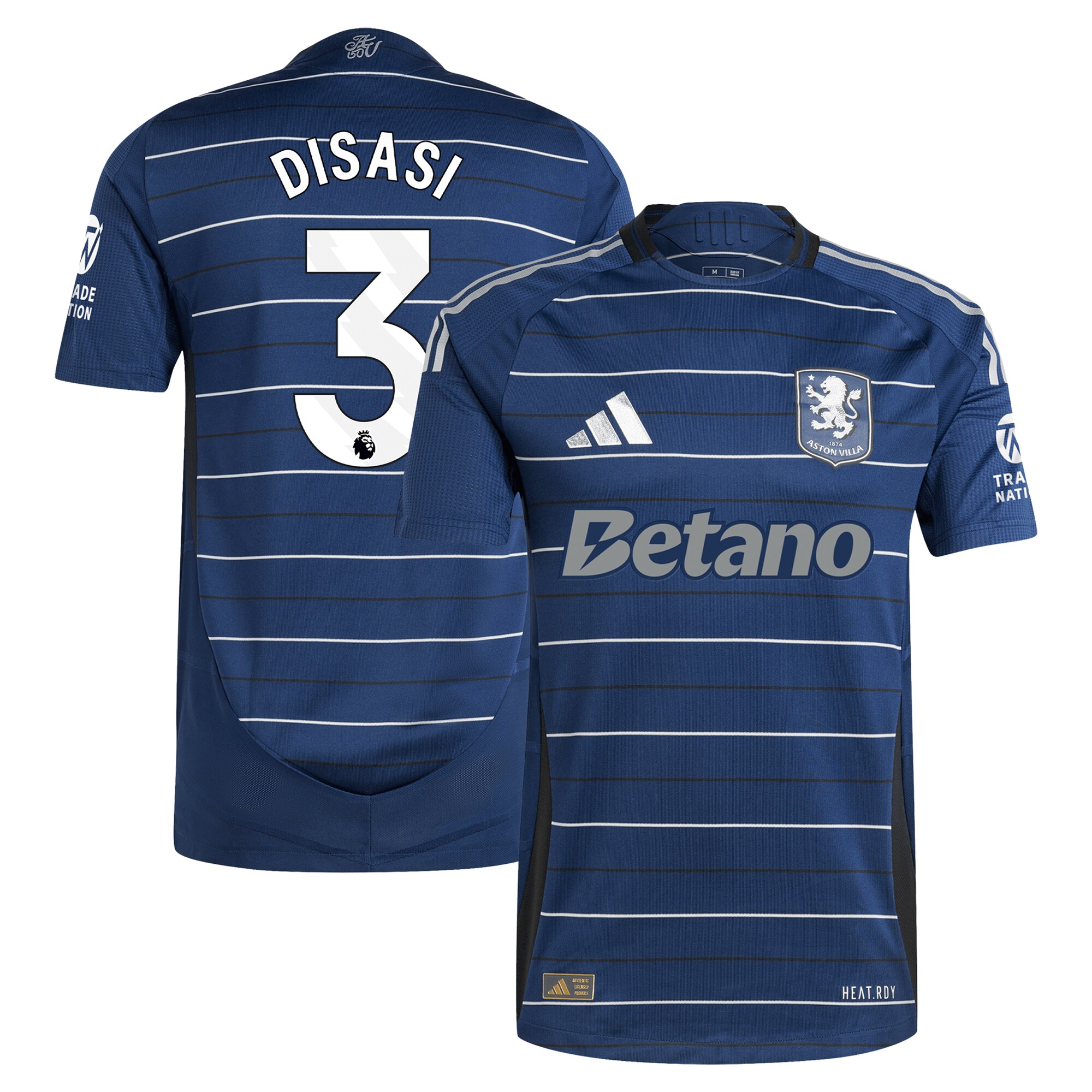 aston villa adidas third authentic shirt 2024-25 with disasi 3 printing Collection | Aston Villa Jerseys for True Fans