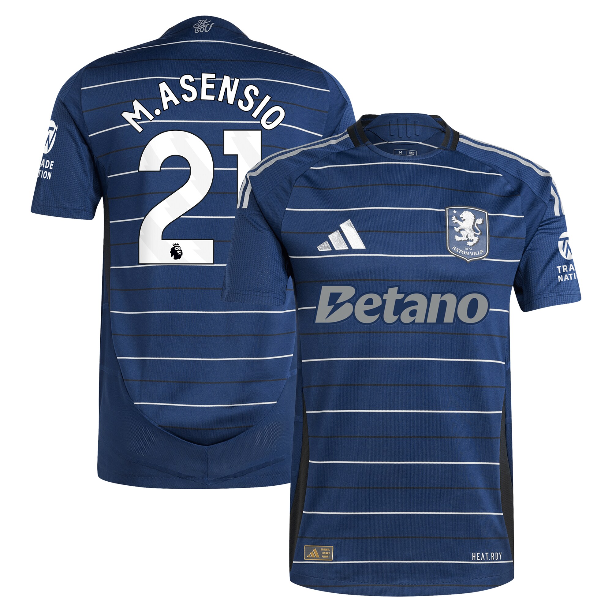 aston villa adidas third authentic shirt 2024-25 with m.asensio 21 printing Collection | Aston Villa Jerseys for True Fans