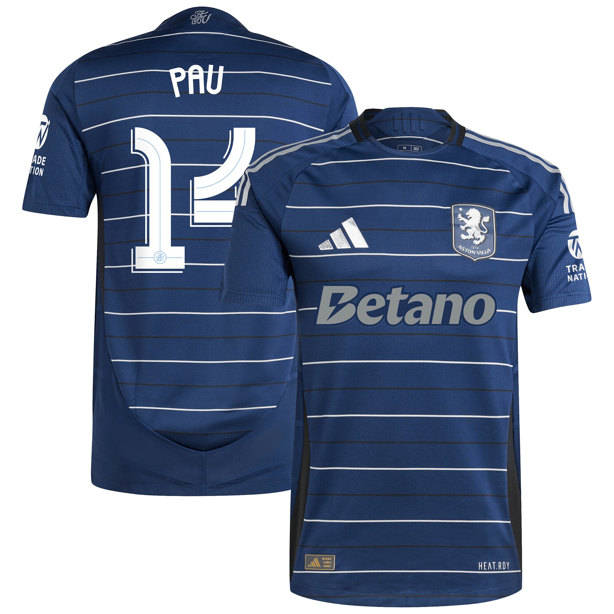 aston villa adidas third authentic shirt 2024-25 with pau 14 cup printing Collection | Aston Villa Jerseys for True Fans