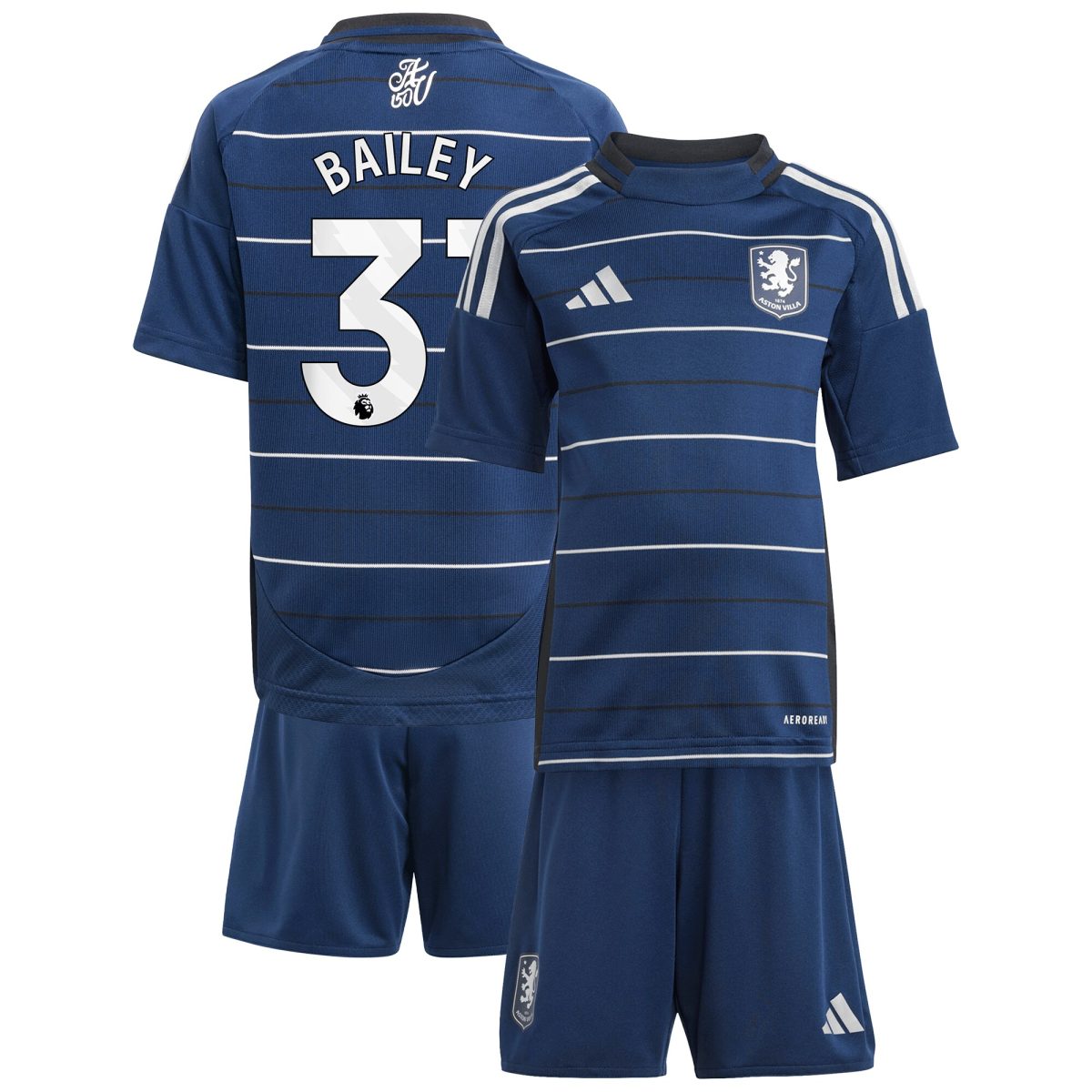 aston villa adidas third minikit 2024-25 with bailey 31 printing Collection | Aston Villa Jerseys for True Fans