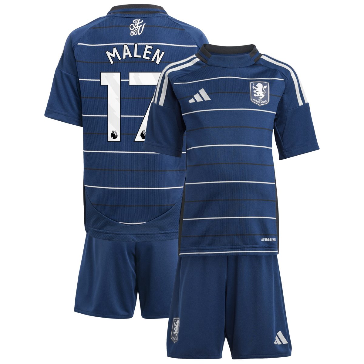 aston villa adidas third minikit 2024-25 with malen 17 printing Collection | Aston Villa Jerseys for True Fans