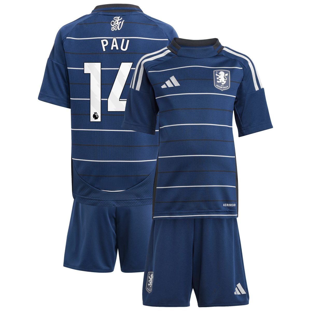 aston villa adidas third minikit 2024-25 with pau 14 printing Collection | Aston Villa Jerseys for True Fans