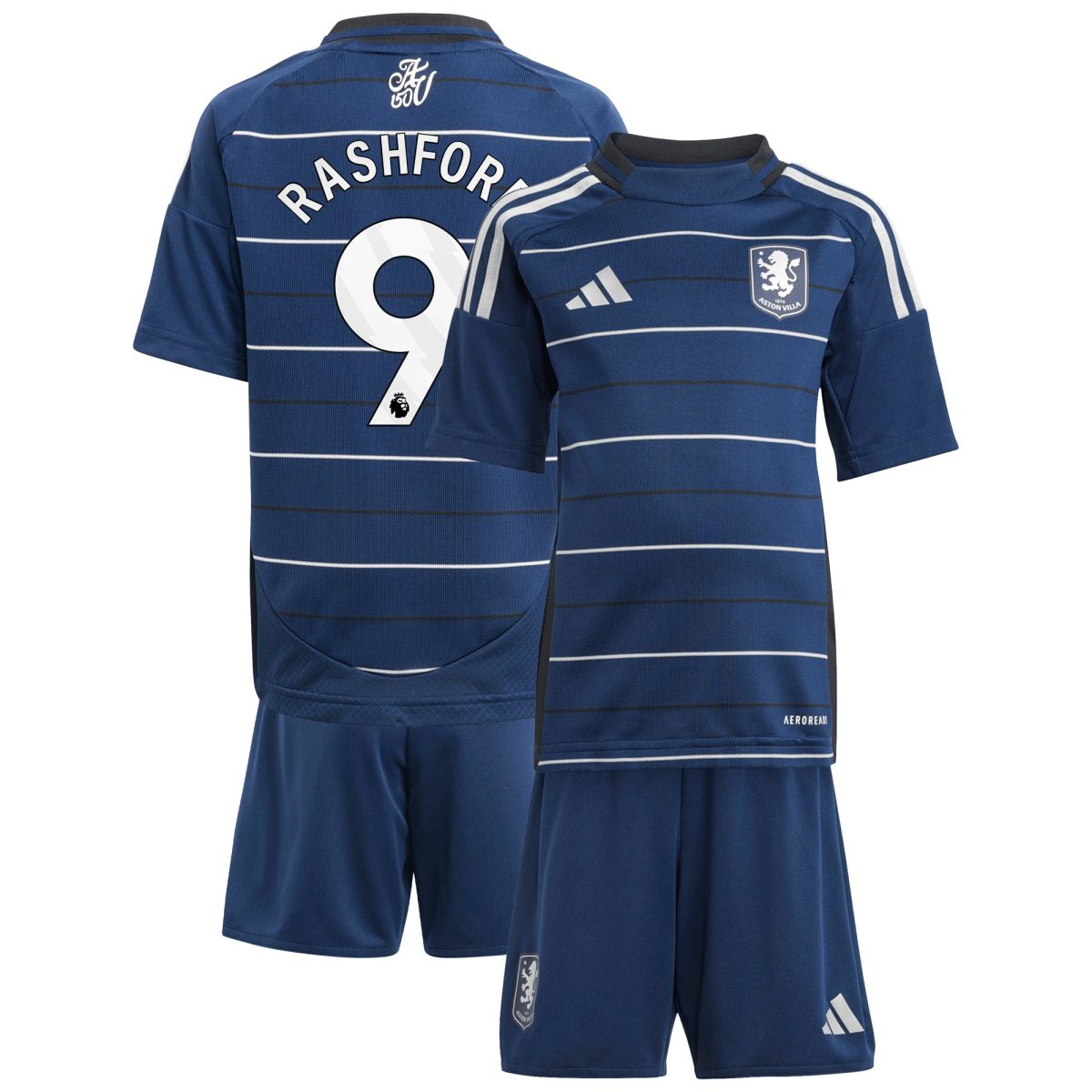 aston villa adidas third minikit 2024-25 with rashford 9 printing Collection | Aston Villa Jerseys for True Fans
