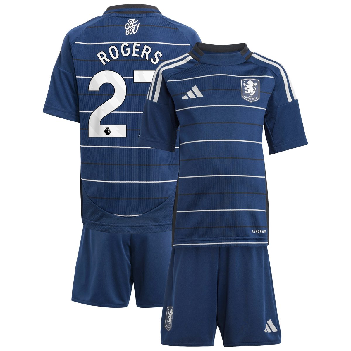 aston villa adidas third minikit 2024-25 with rogers 27 printing Collection | Aston Villa Jerseys for True Fans