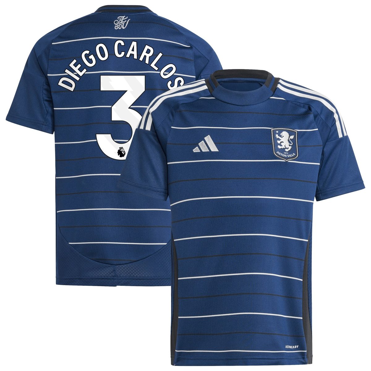 aston villa adidas third shirt 2024-25 – kids with diego carlos 3 printing Collection | Aston Villa Jerseys for True Fans