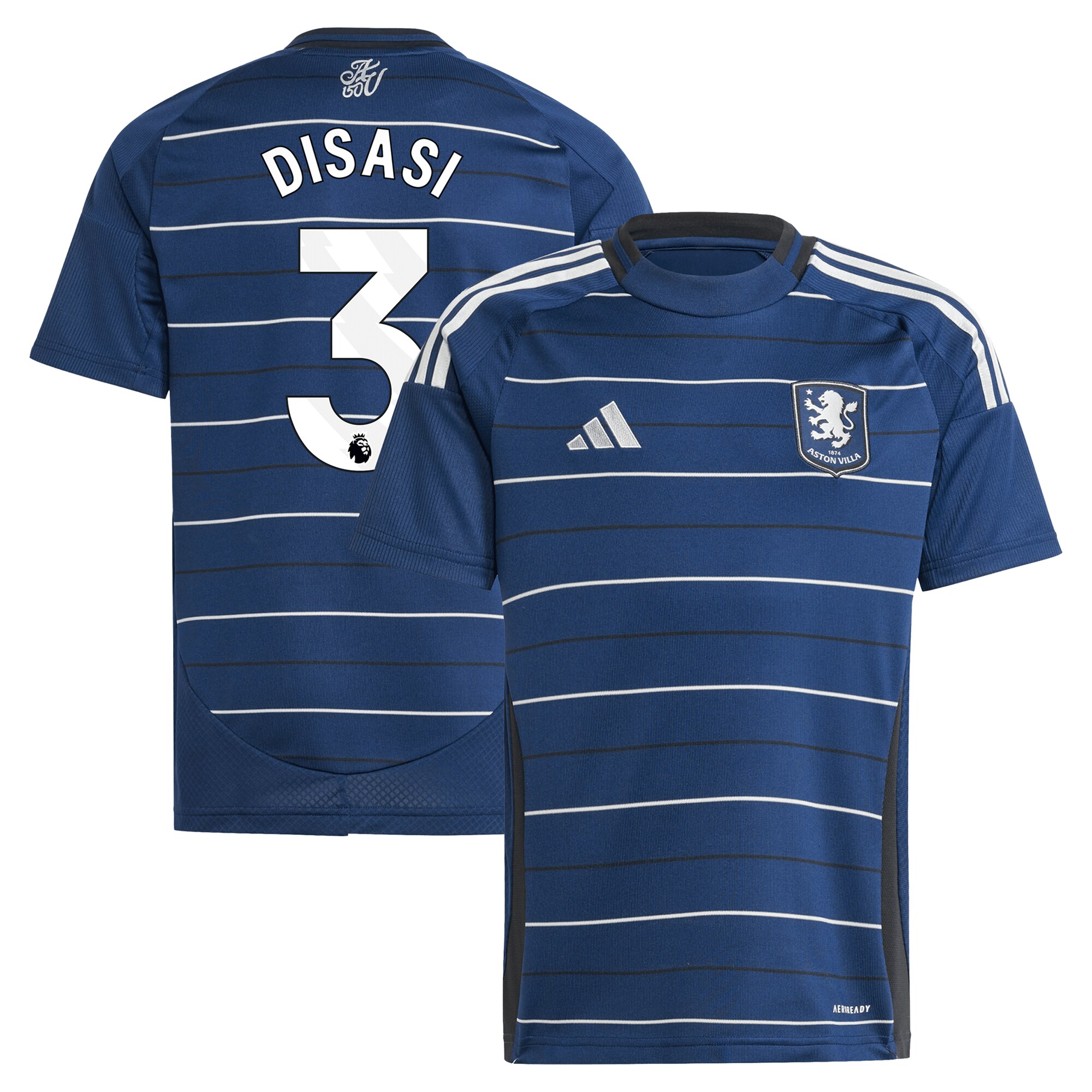 aston villa adidas third shirt 2024-25 – kids with disasi 3 printing Collection | Aston Villa Jerseys for True Fans