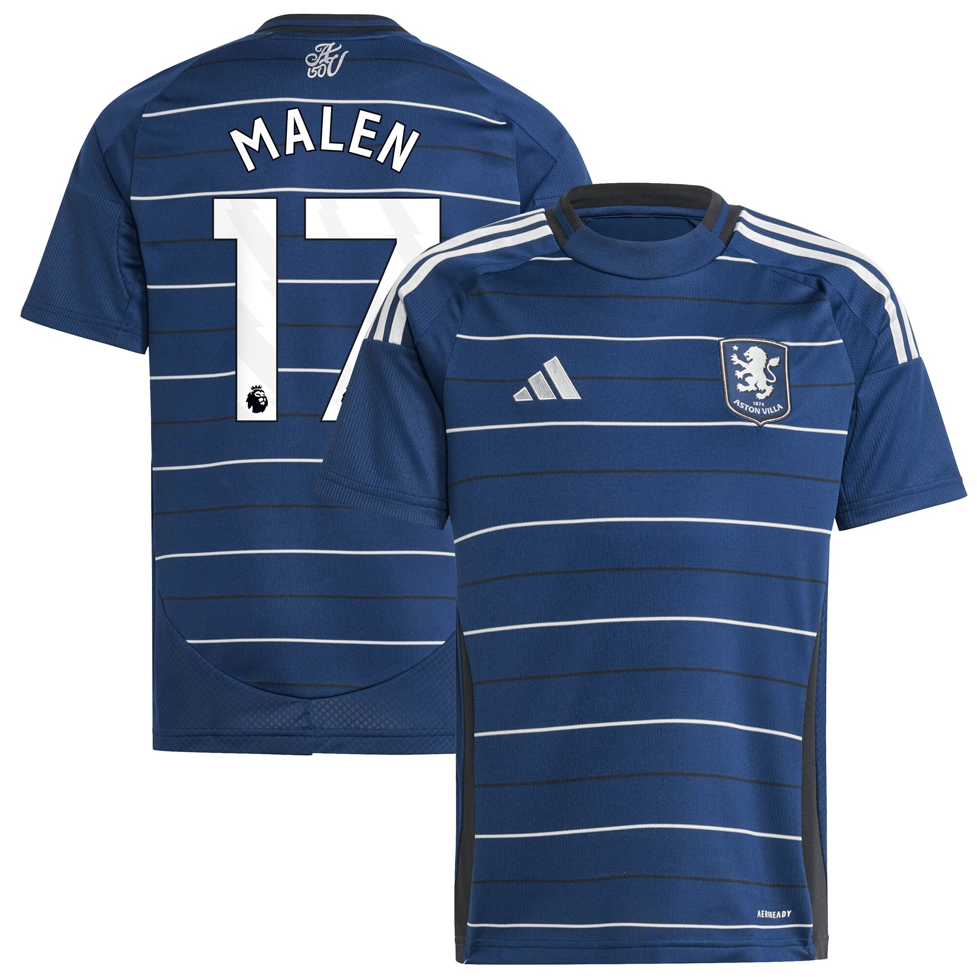aston villa adidas third shirt 2024-25 – kids with malen 17 printing Collection | Aston Villa Jerseys for True Fans