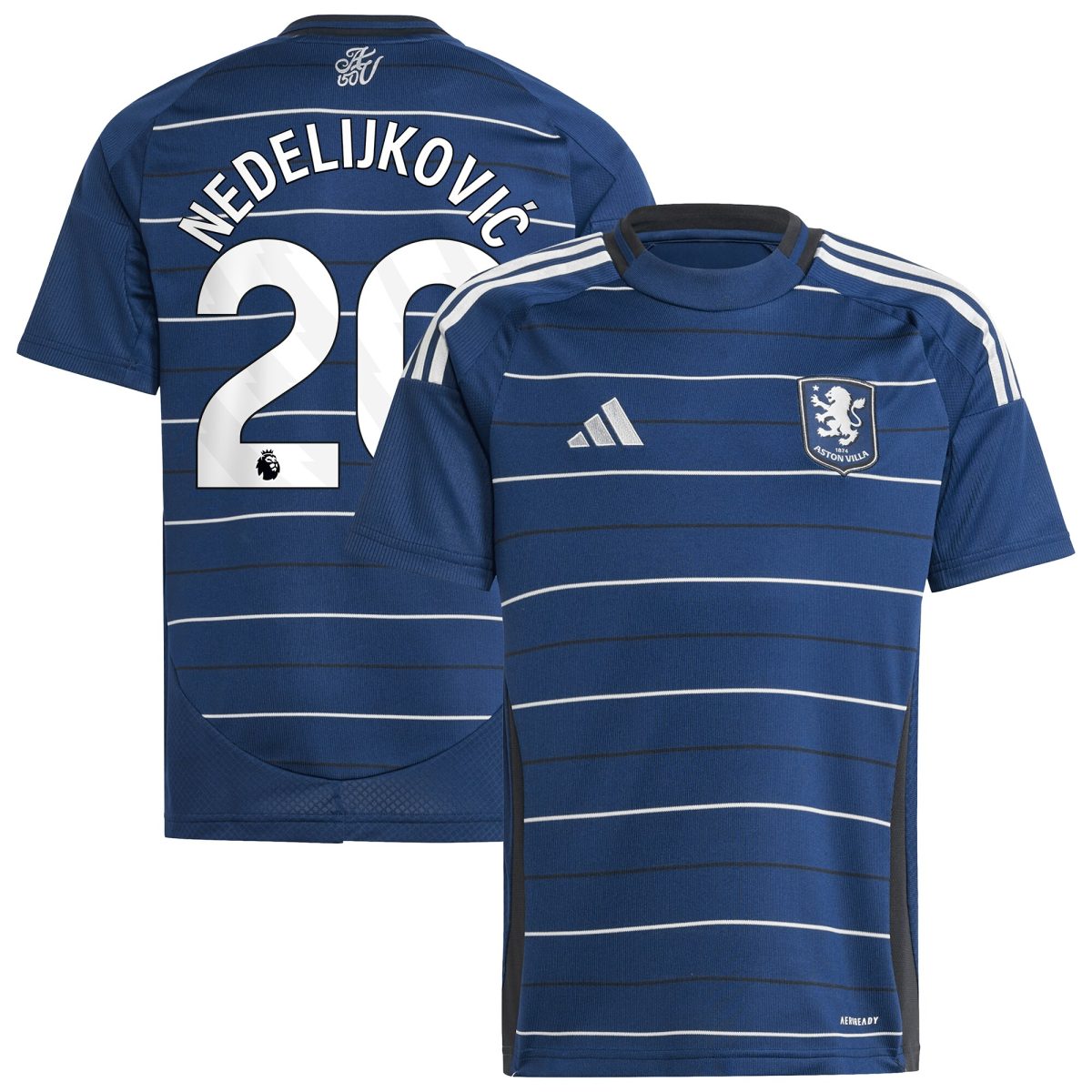 aston villa adidas third shirt 2024-25 – kids with nedeljković 20 printing Collection | Aston Villa Jerseys for True Fans