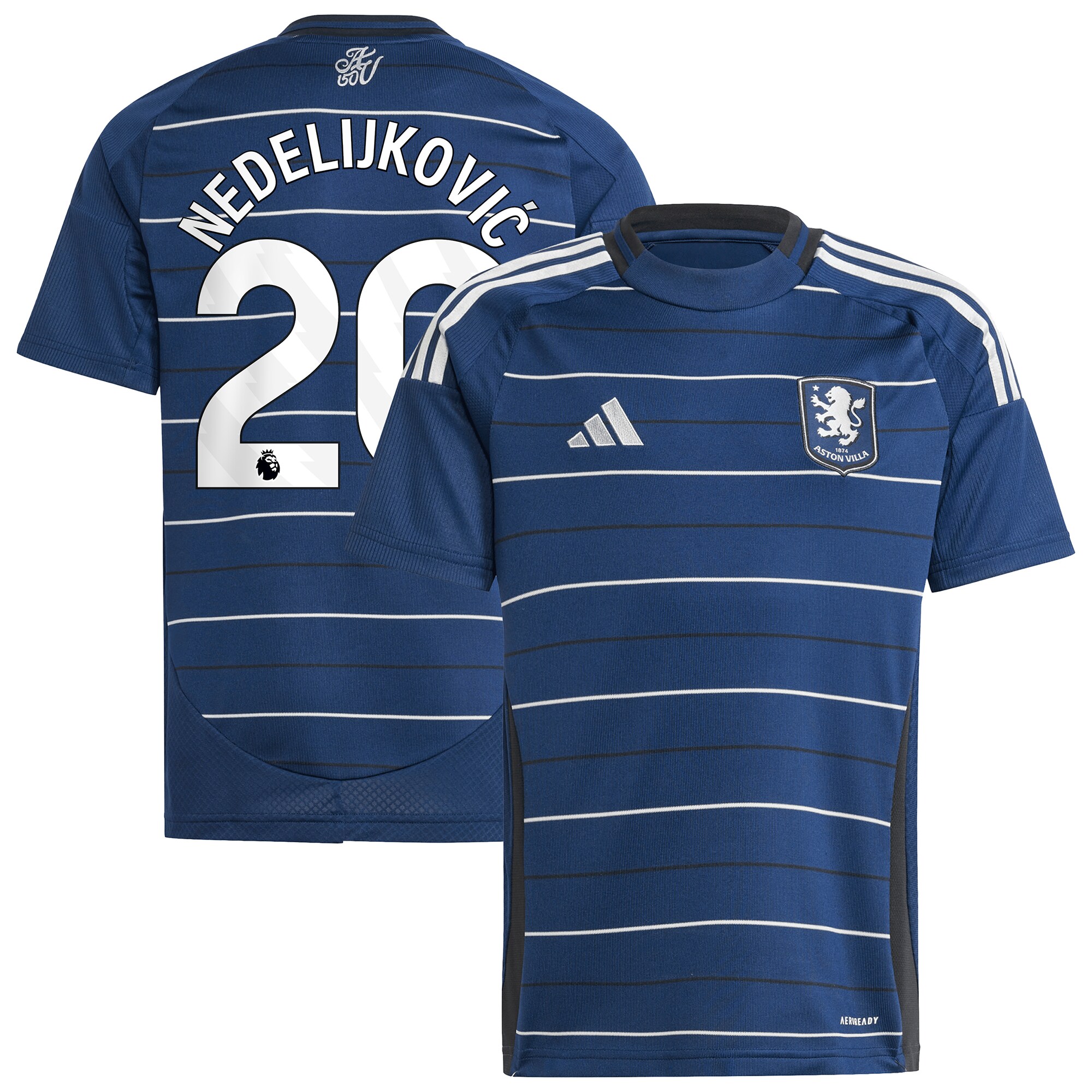 aston villa adidas third shirt 2024-25 – kids with nedeljković 20 printing Collection | Aston Villa Jerseys for True Fans