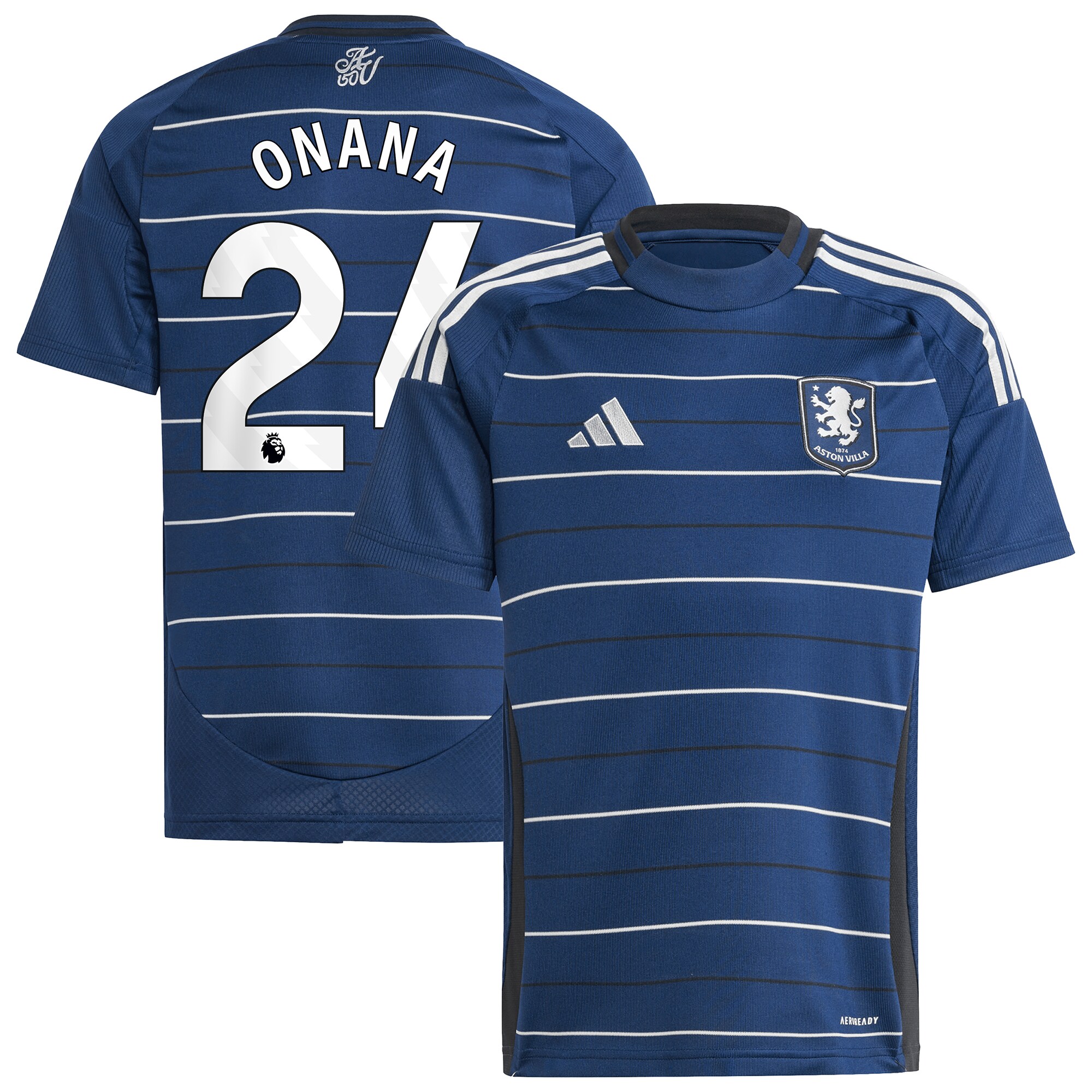 aston villa adidas third shirt 2024-25 – kids with onana 24 printing Collection | Aston Villa Jerseys for True Fans