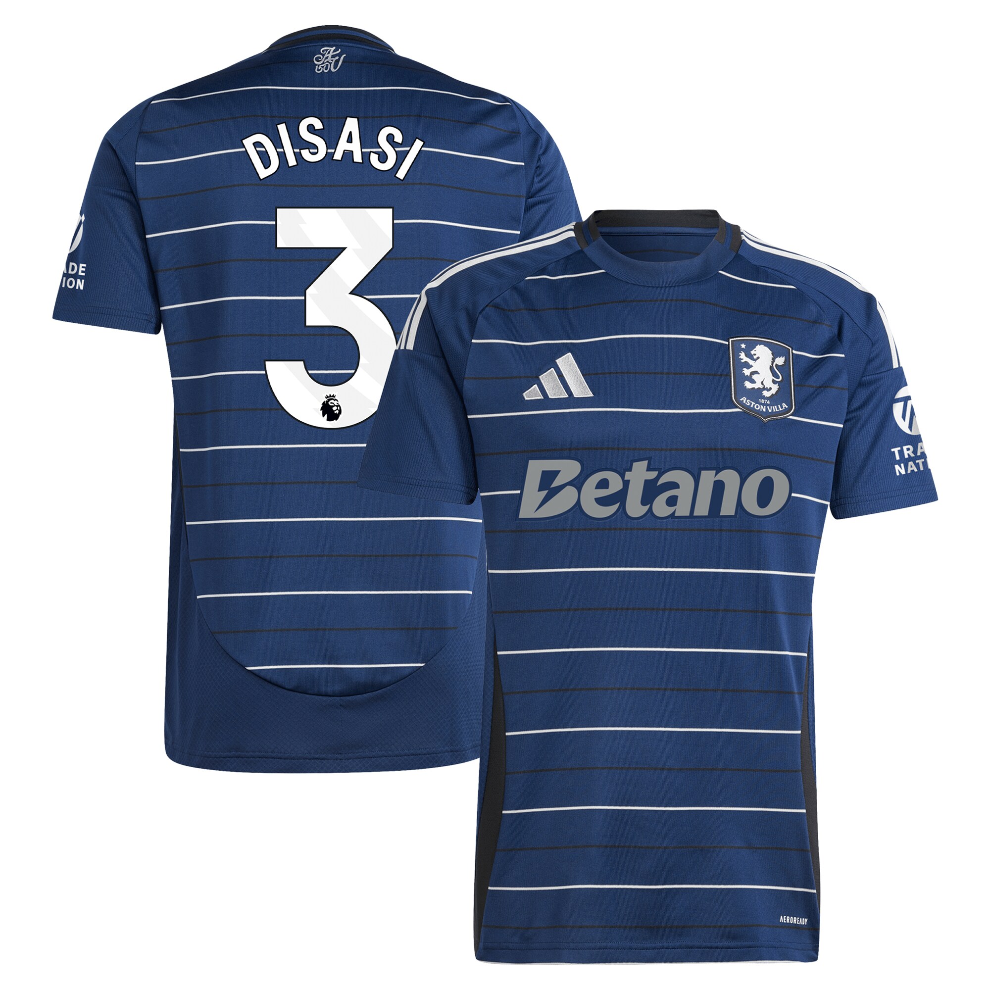 aston villa adidas third shirt 2024-25 with disasi 3 printing Collection | Aston Villa Jerseys for True Fans